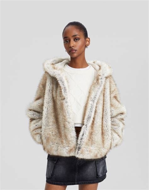 bershka faux fur jacket.